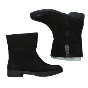 BCBGeneration Black Goat Suede Leather Moto Boots $185